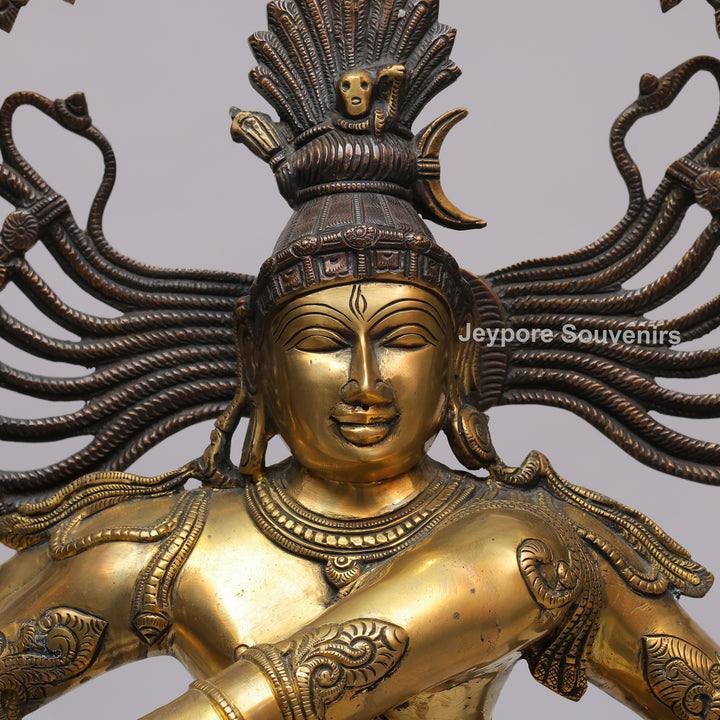 Handcrafted Brass Lord Shiva (Nataraja) Statue with Prabha Mandala