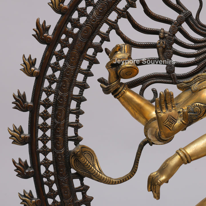 Handcrafted Brass Lord Shiva (Nataraja) Statue with Prabha Mandala