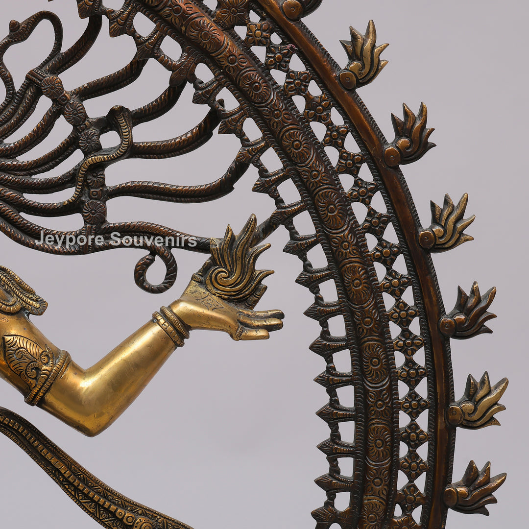Handcrafted Brass Lord Shiva (Nataraja) Statue with Prabha Mandala