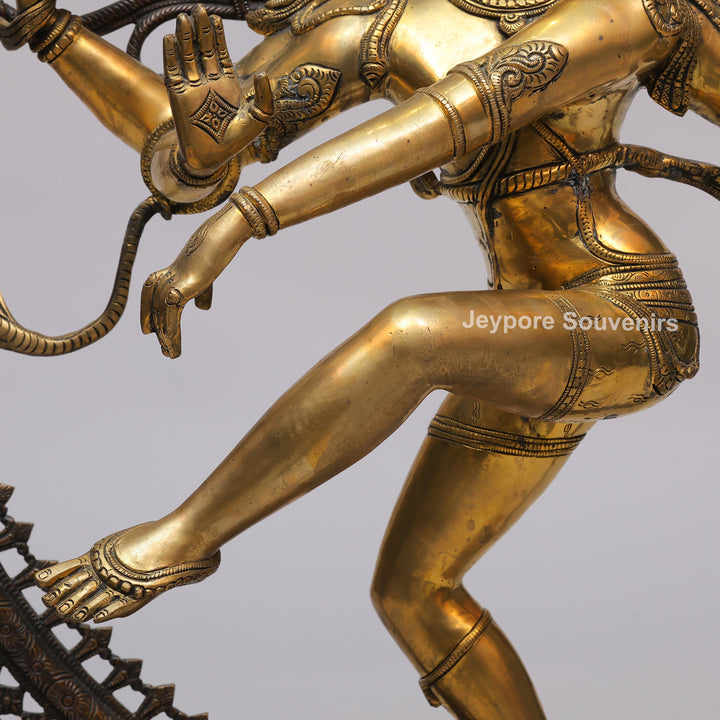Handcrafted Brass Lord Shiva (Nataraja) Statue with Prabha Mandala