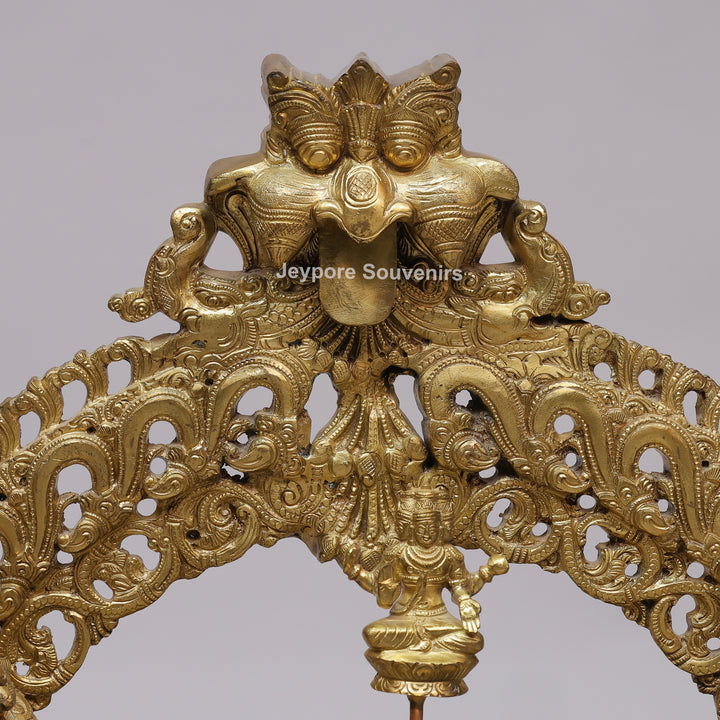 Handcrafted Anantashayana Vishnu On Sheshnag with Royal Arch Sculpture