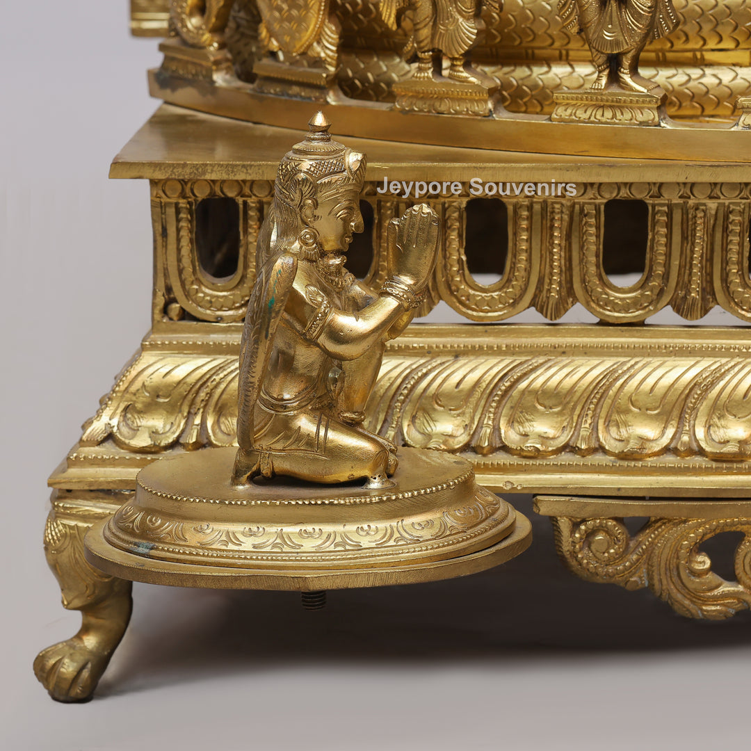 Handcrafted Anantashayana Vishnu On Sheshnag with Royal Arch Sculpture
