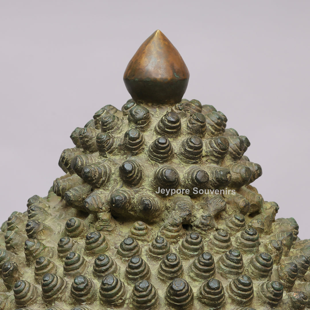 Handcrafted Antique Brass Buddha Head Sculpture