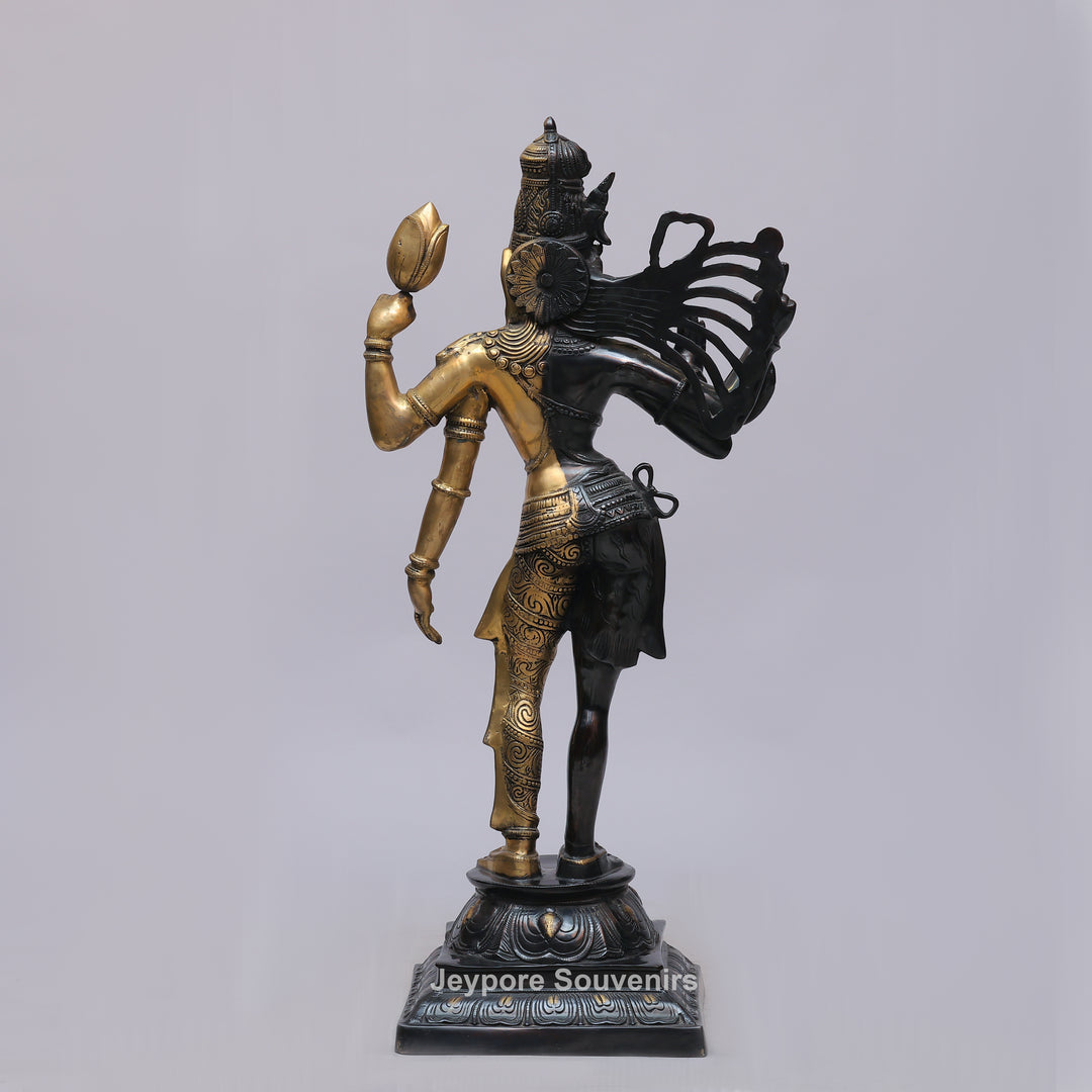 Handcrafted Brass Ardhanarishvara Statue