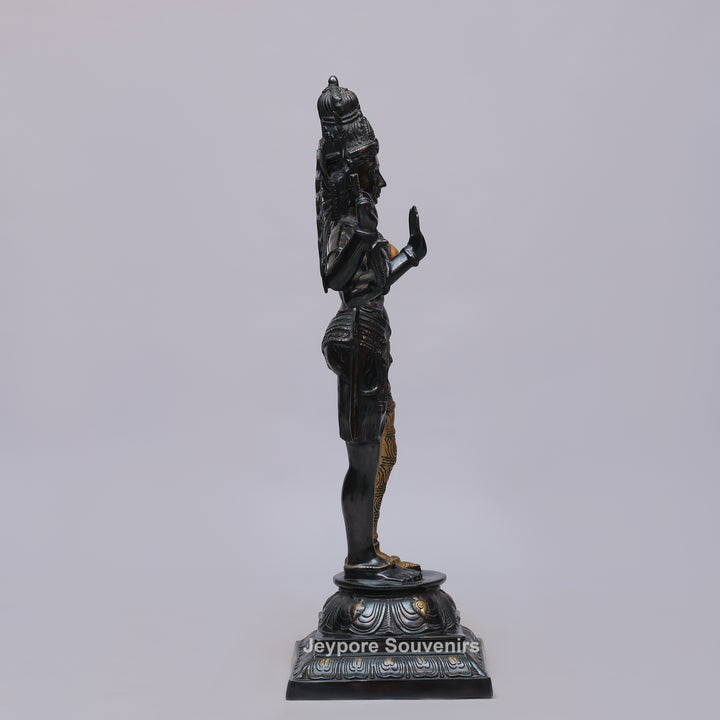 Handcrafted Brass Ardhanarishvara Statue