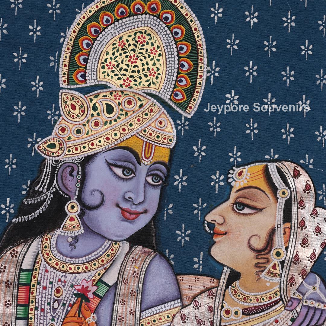 Radha krishna Swing Moment With Devotees - Pichwai