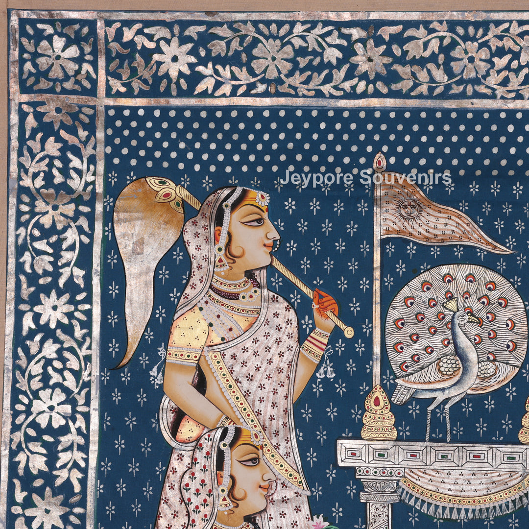 Radha krishna Swing Moment With Devotees - Pichwai