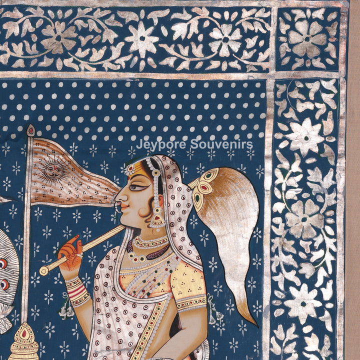 Radha krishna Swing Moment With Devotees - Pichwai