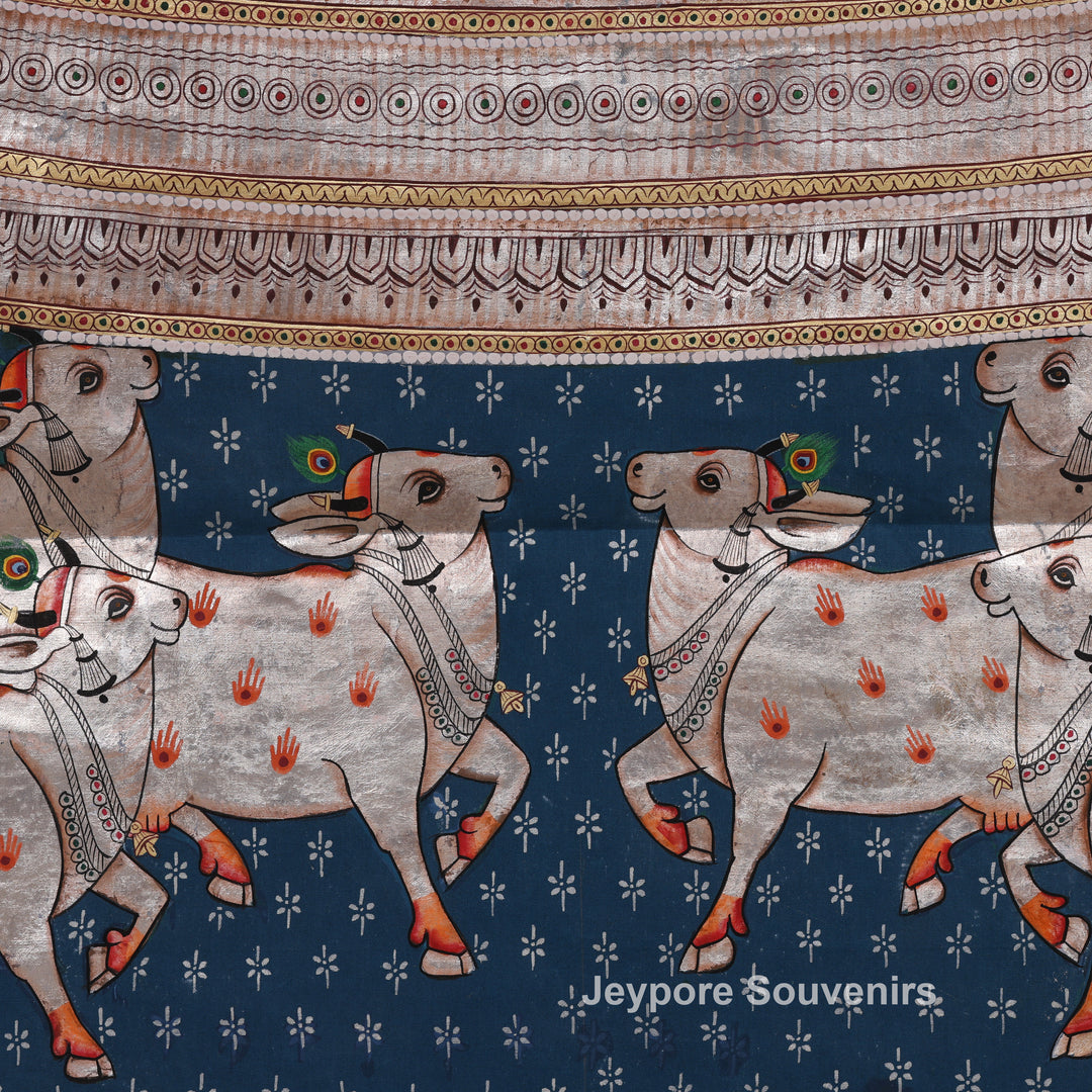 Radha krishna Swing Moment With Devotees - Pichwai