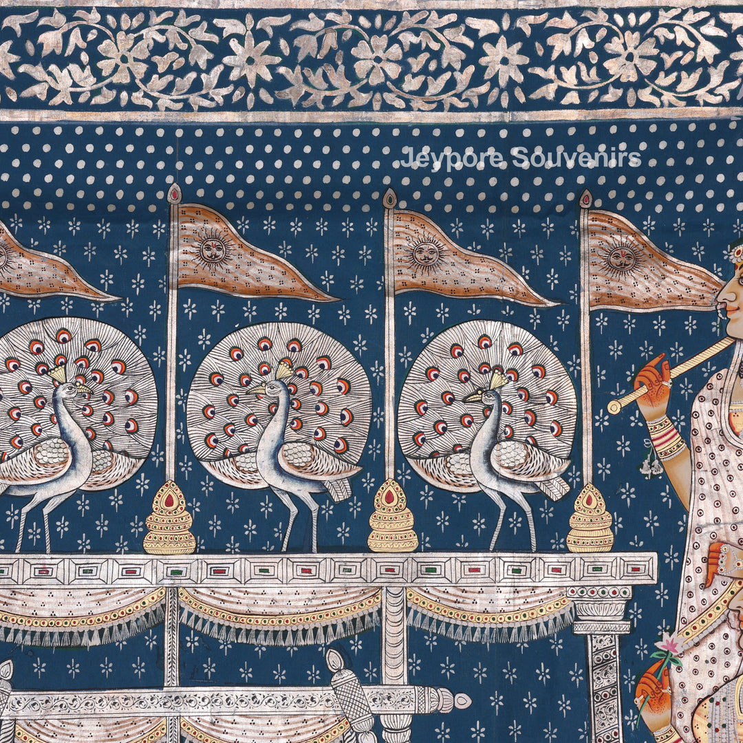 Radha krishna Swing Moment With Devotees - Pichwai
