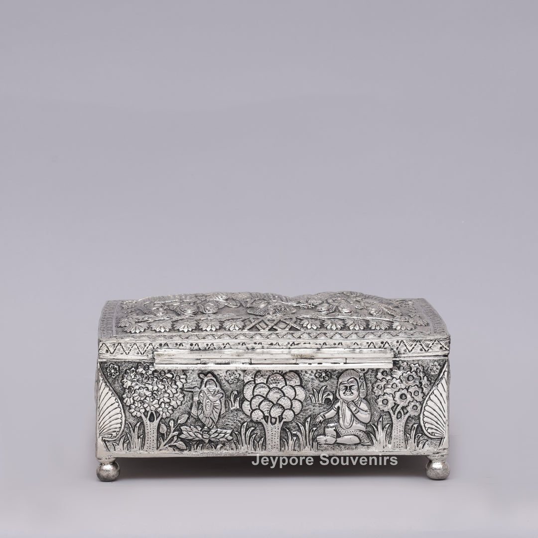 Handcrafted Wedding Procession Silver Decorative Jewellery Box