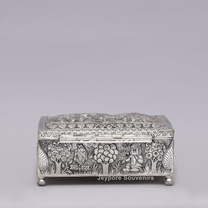 Handcrafted Wedding Procession Silver Decorative Jewellery Box