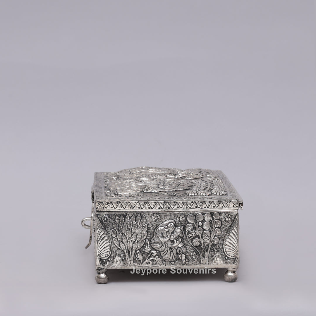 Handcrafted Wedding Procession Silver Decorative Jewellery Box