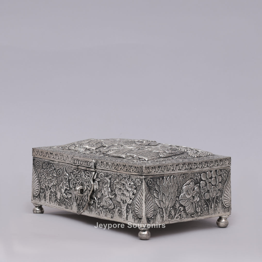 Handcrafted Wedding Procession Silver Decorative Jewellery Box