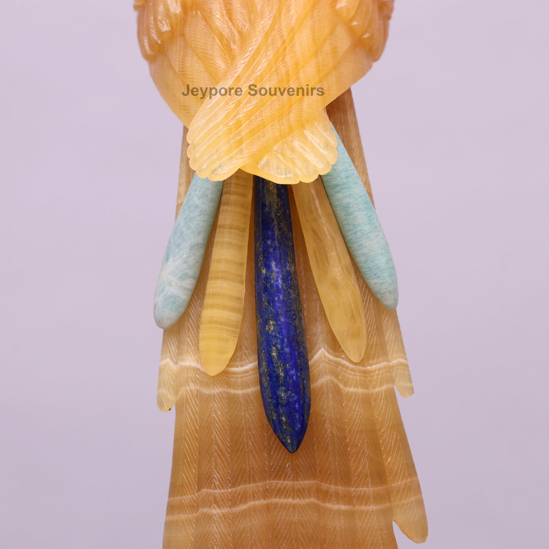 Yellow Quartz Parrot Amethyst Beak – Semi-Precious Gemstone