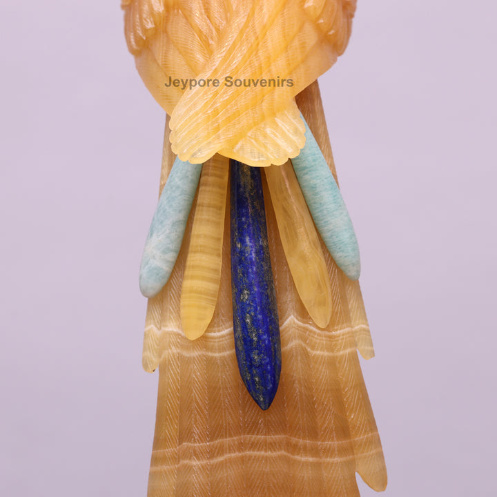 Yellow Quartz Parrot Amethyst Beak – Semi-Precious Gemstone