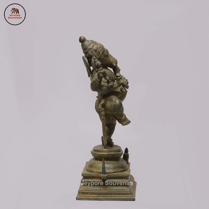 Six-Armed Dancing Ganesha in Swamimalai Lost-Wax Bronze