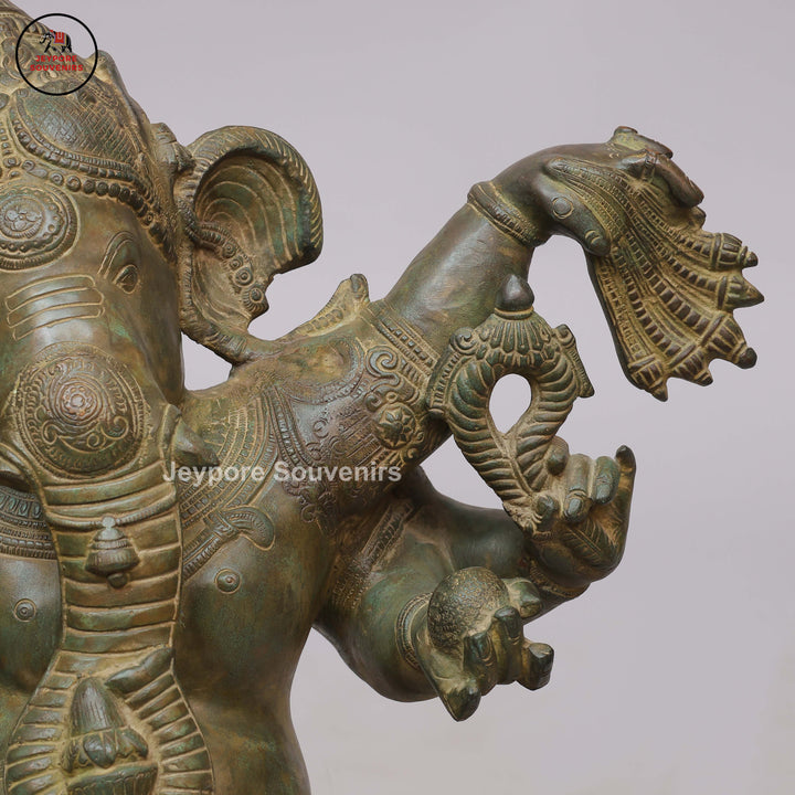 Six-Armed Dancing Ganesha in Swamimalai Lost-Wax Bronze