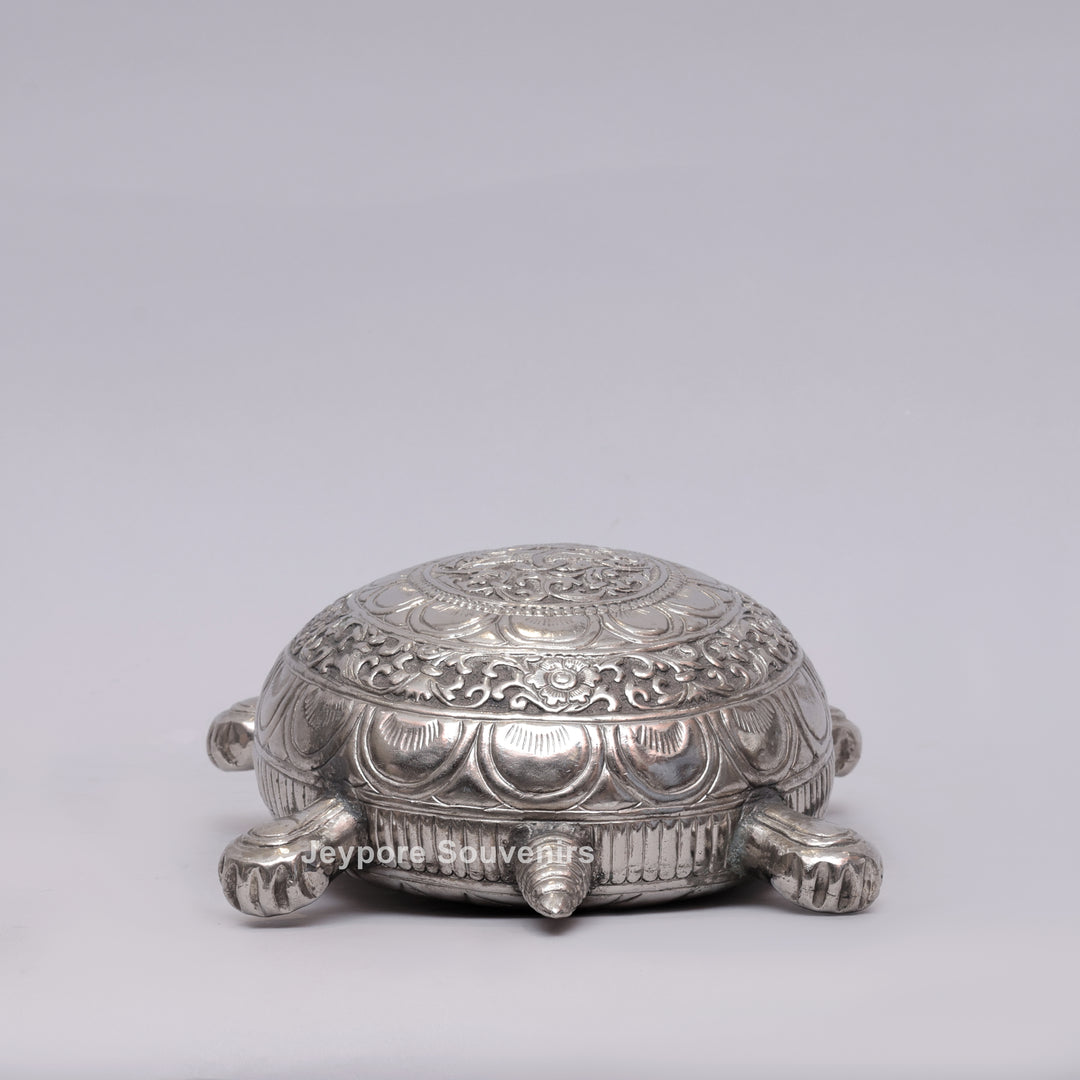 Handcrafted Silver-Plated Tortoise figurine