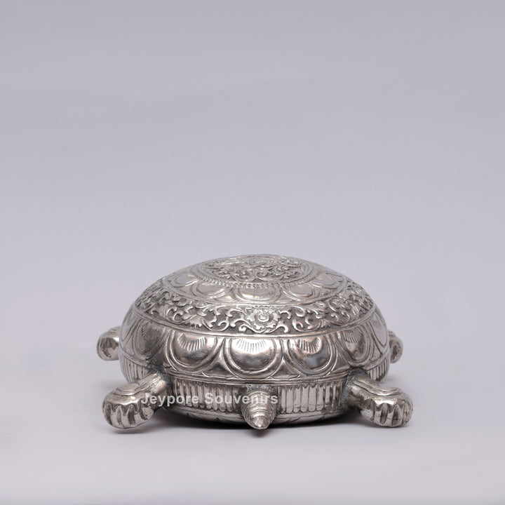Handcrafted Silver-Plated Tortoise figurine