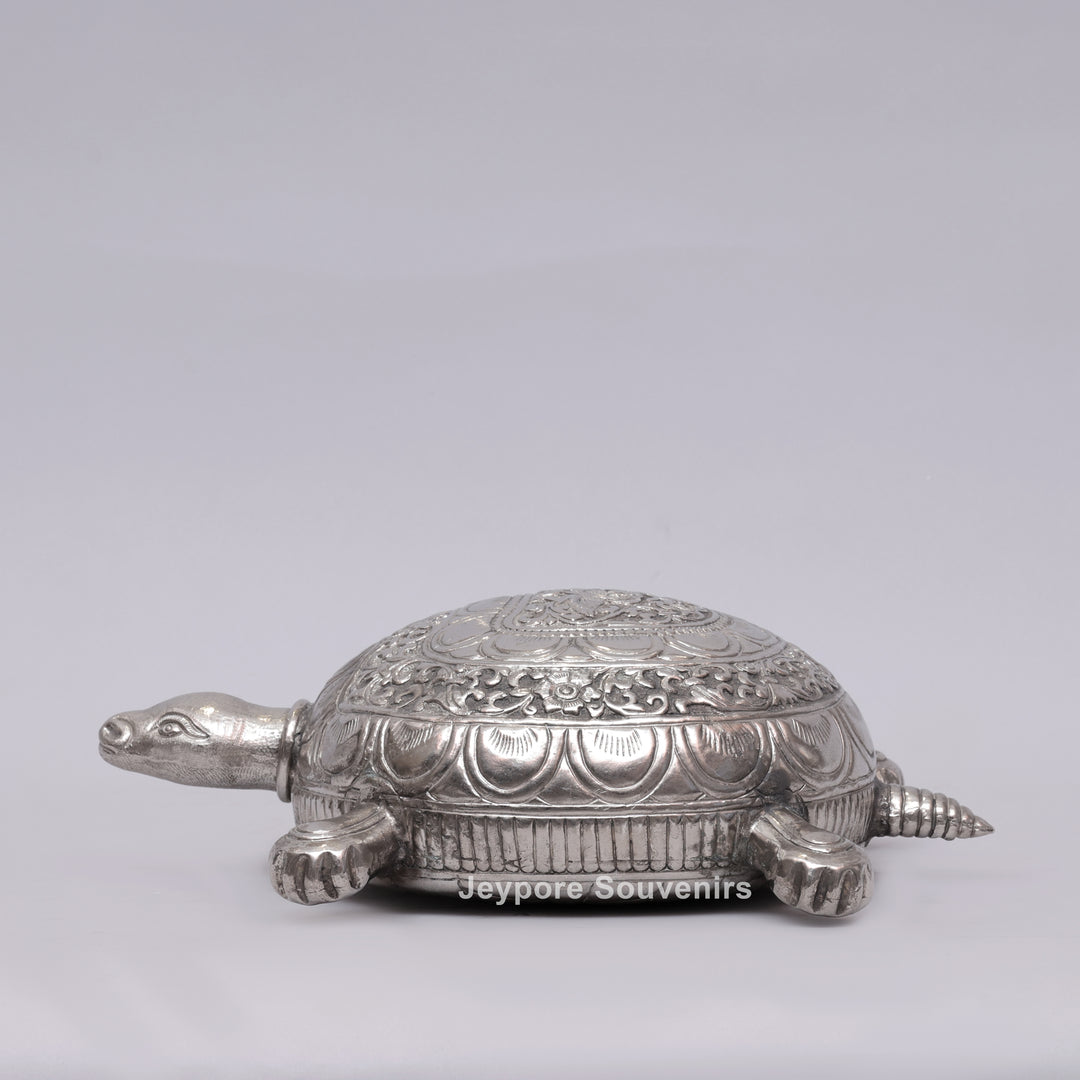 Handcrafted Silver-Plated Tortoise figurine
