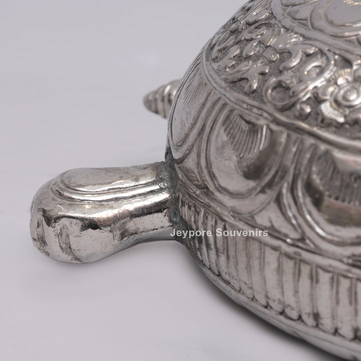 Handcrafted Silver-Plated Tortoise figurine