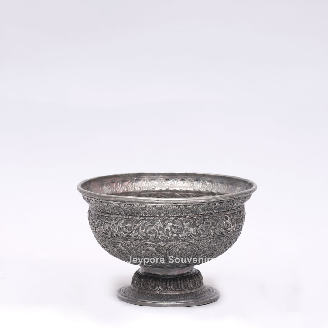 Handcrafted Silver-Plated Decorative Bowl