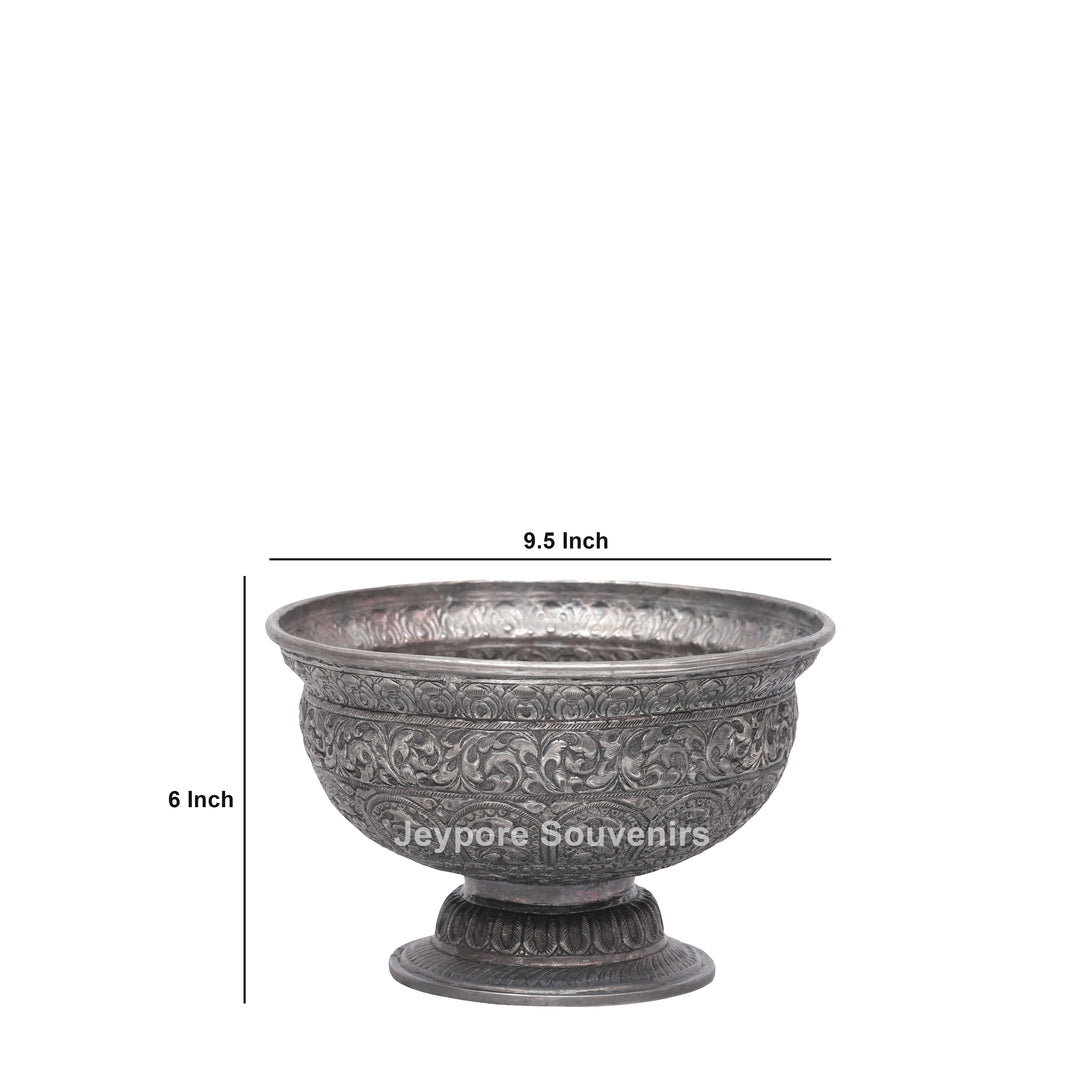 Handcrafted Silver-Plated Decorative Bowl