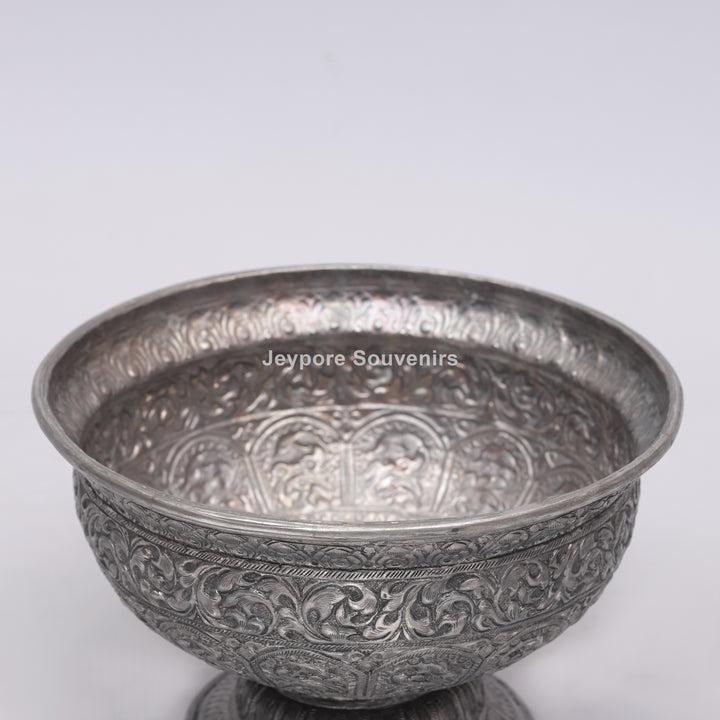 Handcrafted Silver-Plated Decorative Bowl