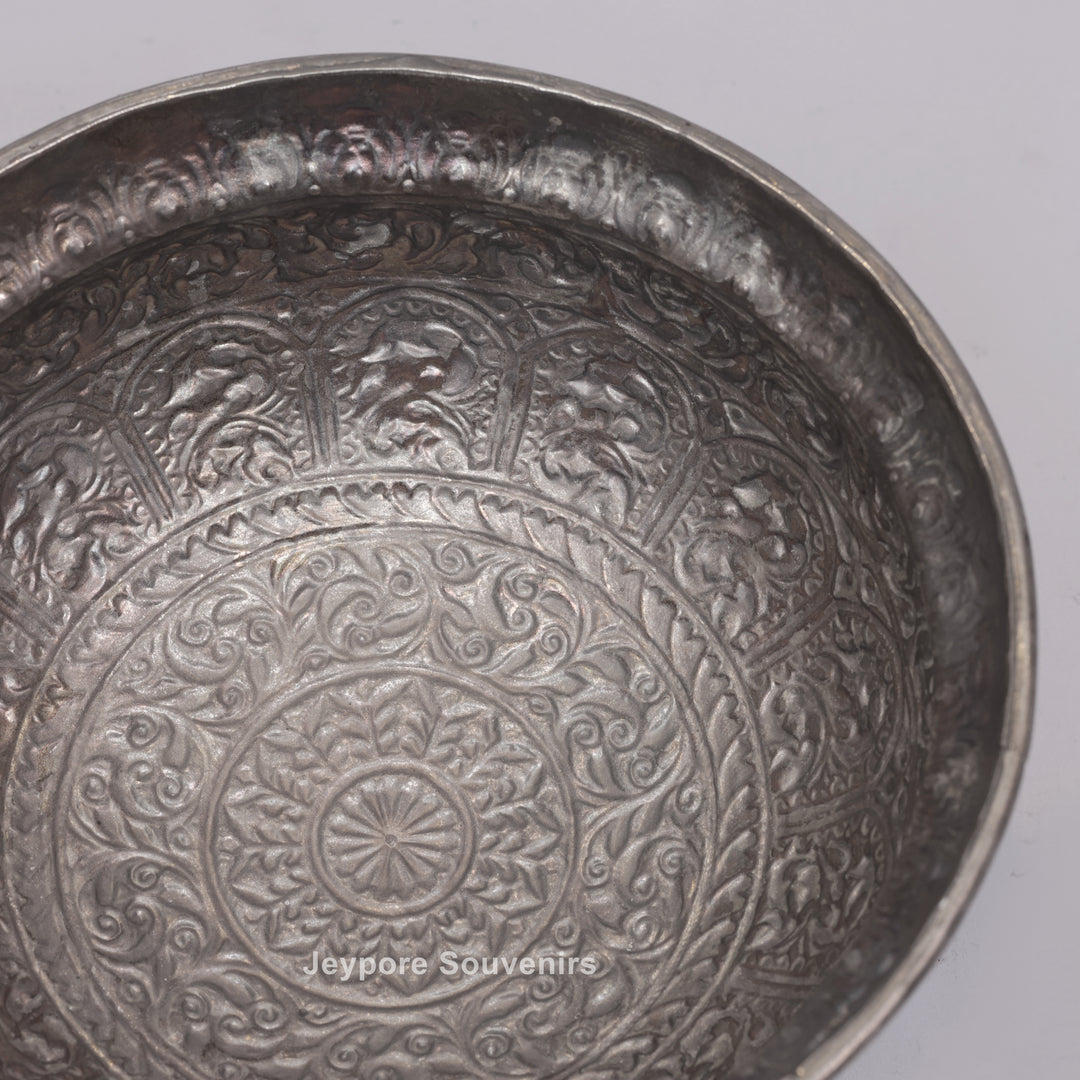 Handcrafted Silver-Plated Decorative Bowl