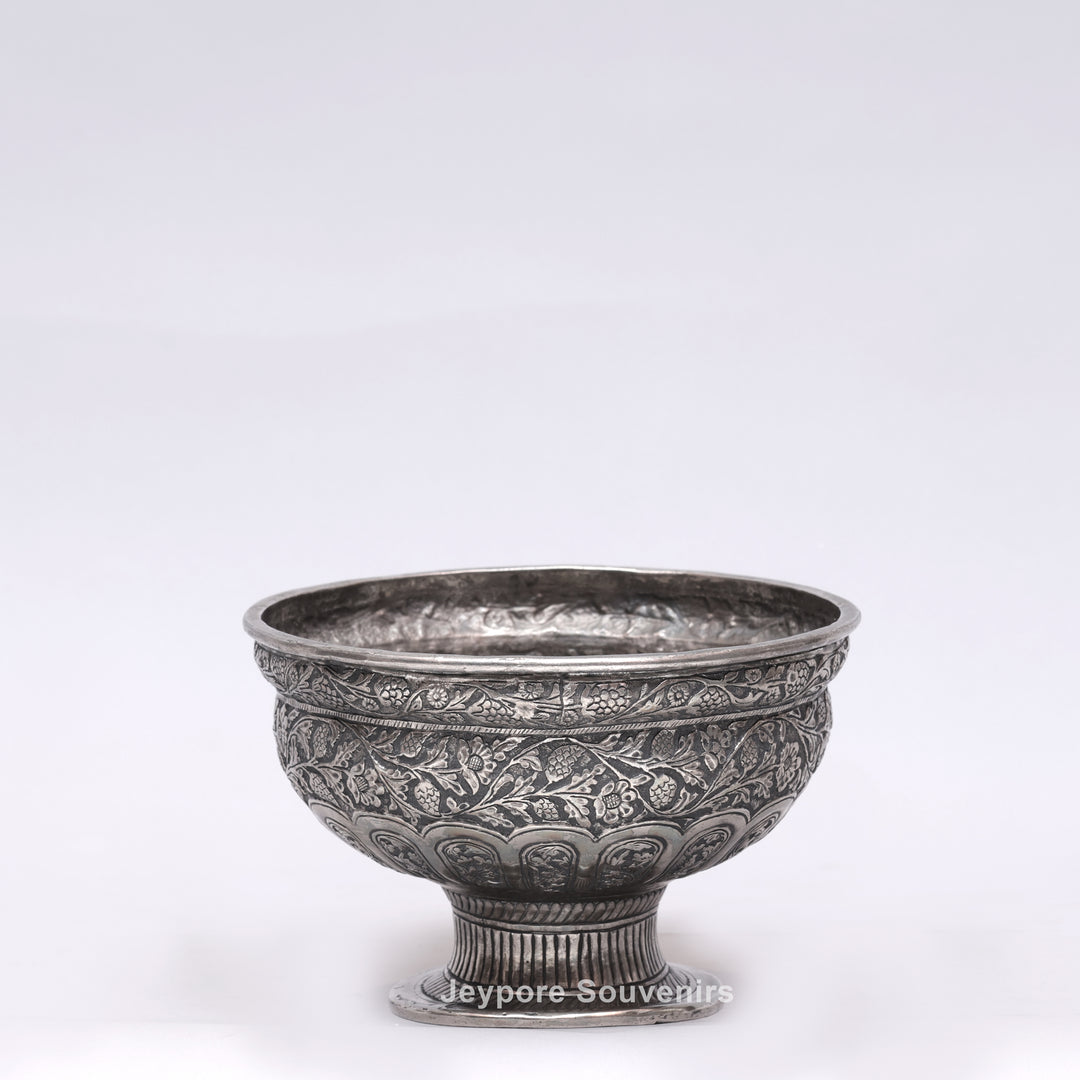Handcrafted German Silver Polished Fruit Bowl