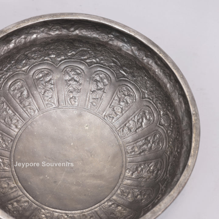 Handcrafted German Silver Polished Fruit Bowl
