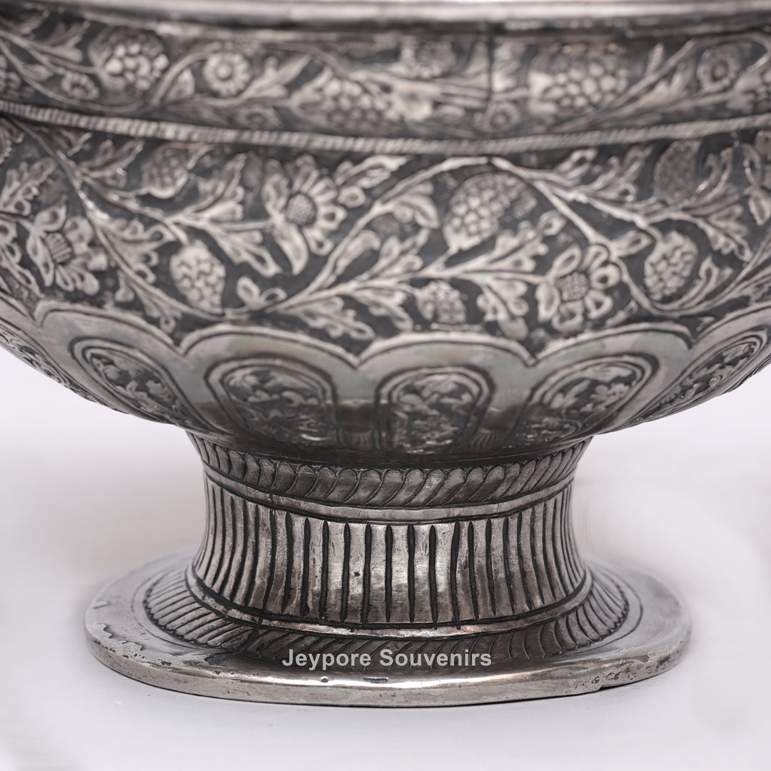 Handcrafted German Silver Polished Fruit Bowl