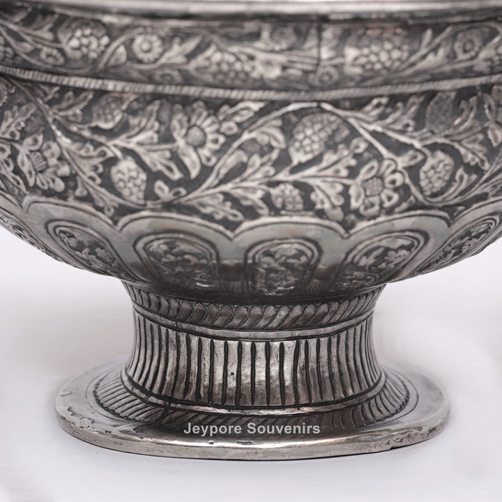 Handcrafted German Silver Polished Fruit Bowl