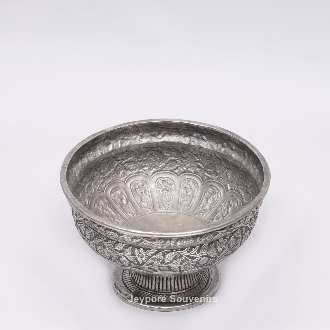 Handcrafted German Silver Polished Fruit Bowl