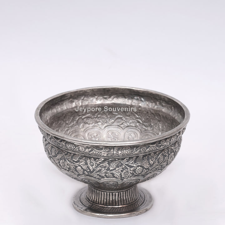 Handcrafted German Silver Polished Fruit Bowl