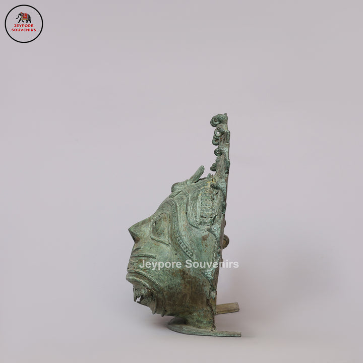 Traditional Indian Heritage Brass Bhuta Deity Face Mask