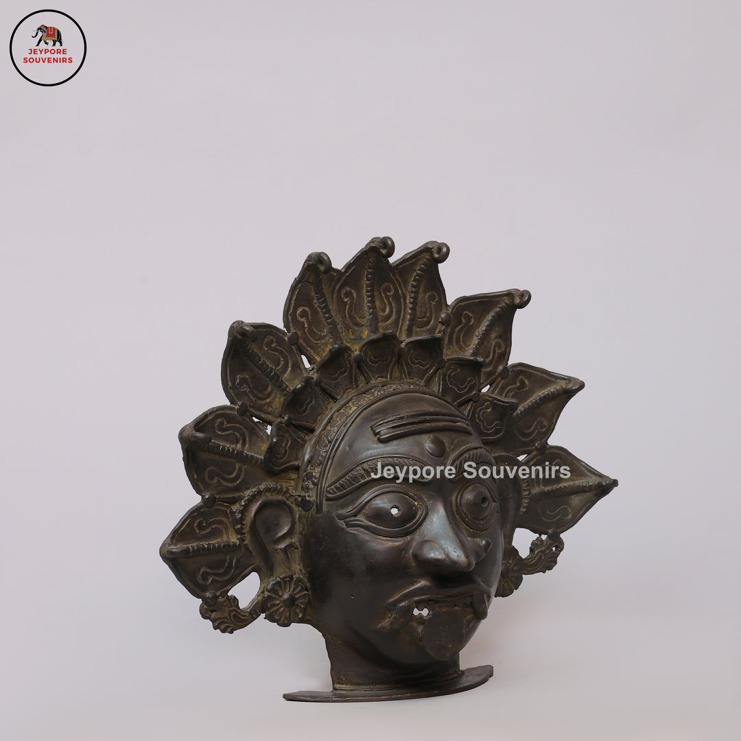Traditional South Indian Brass Bhuta Mask – Tulu Nadu Ritual Art