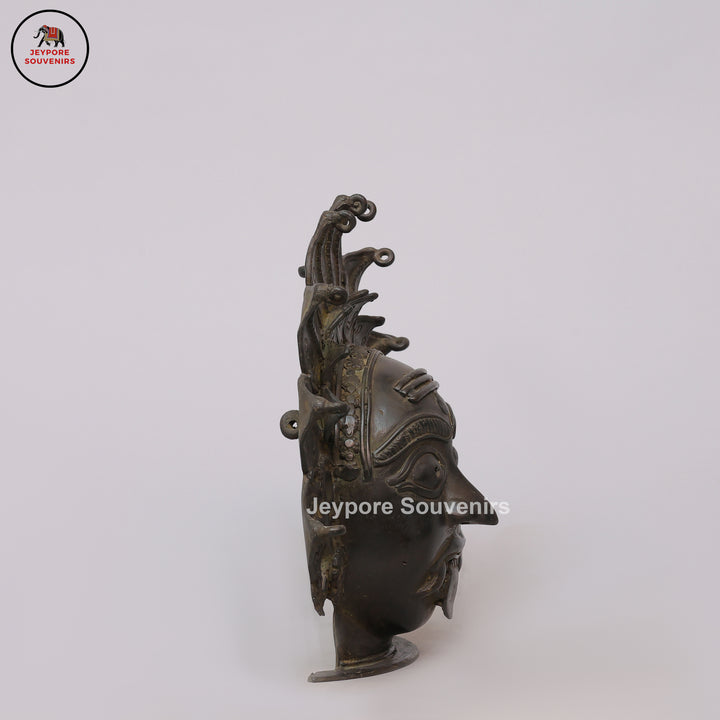 Traditional South Indian Brass Bhuta Mask – Tulu Nadu Ritual Art