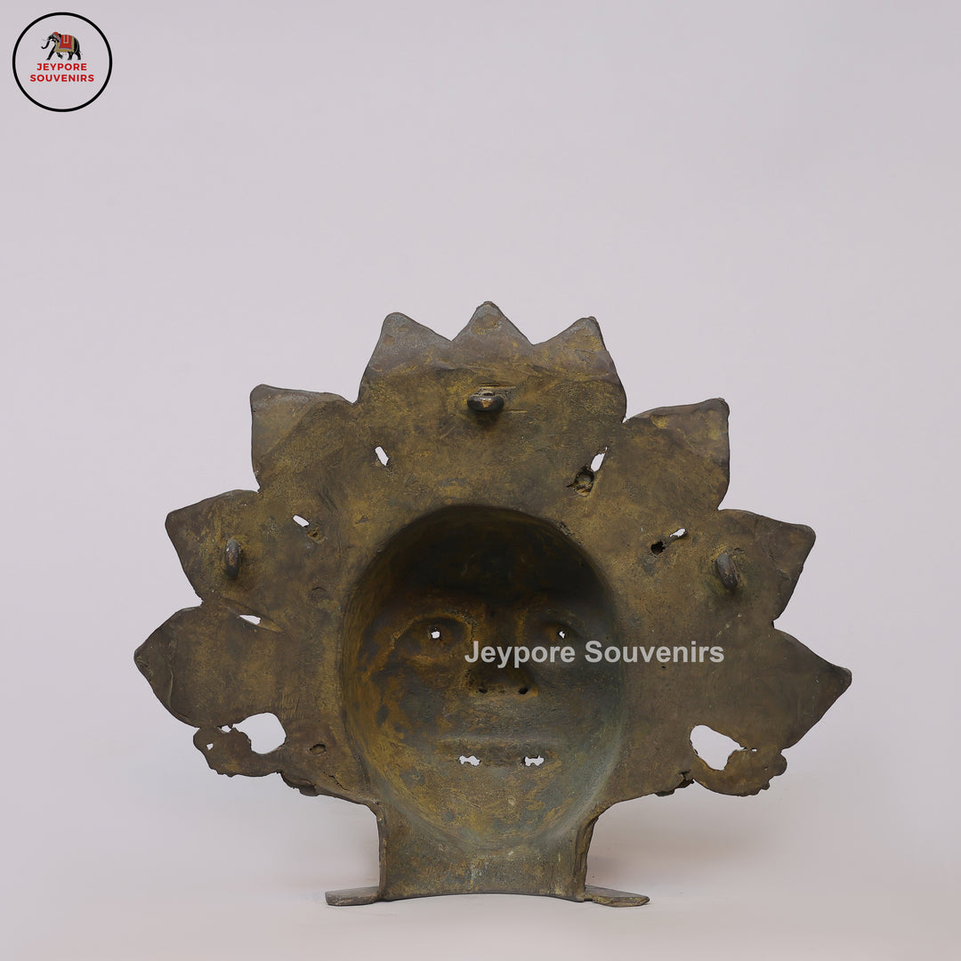 Traditional South Indian Brass Bhuta Mask – Tulu Nadu Ritual Art