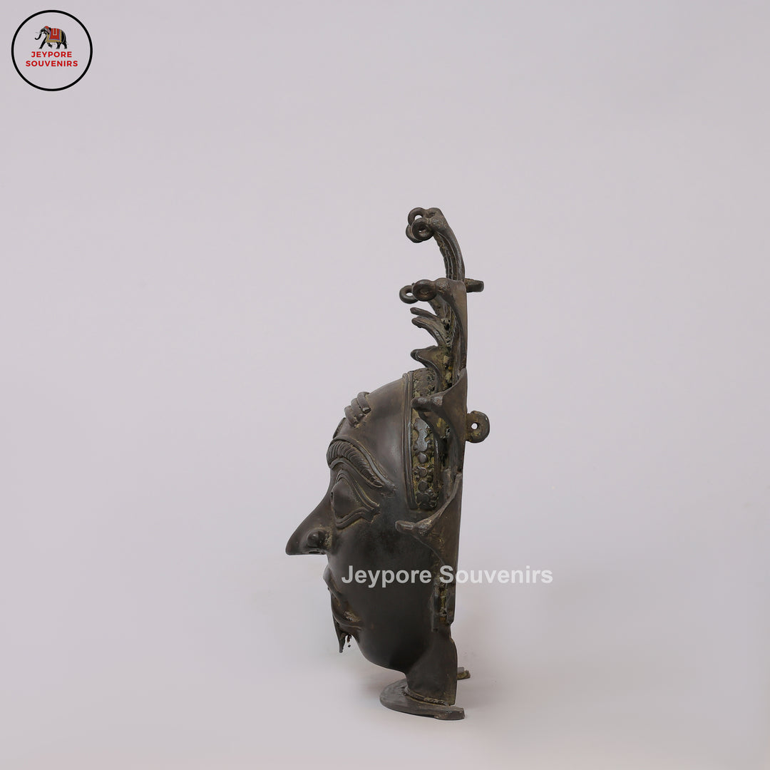 Traditional South Indian Brass Bhuta Mask – Tulu Nadu Ritual Art