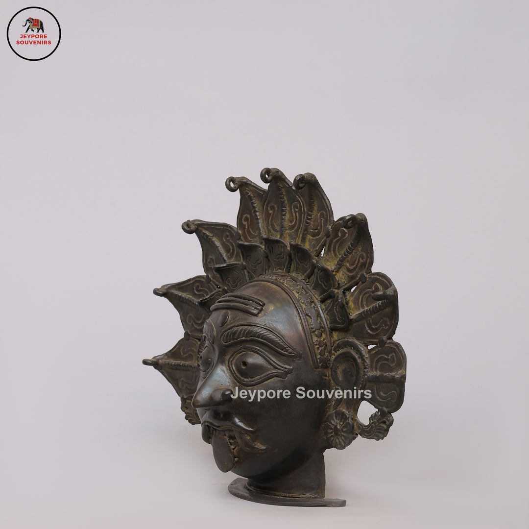 Traditional South Indian Brass Bhuta Mask – Tulu Nadu Ritual Art