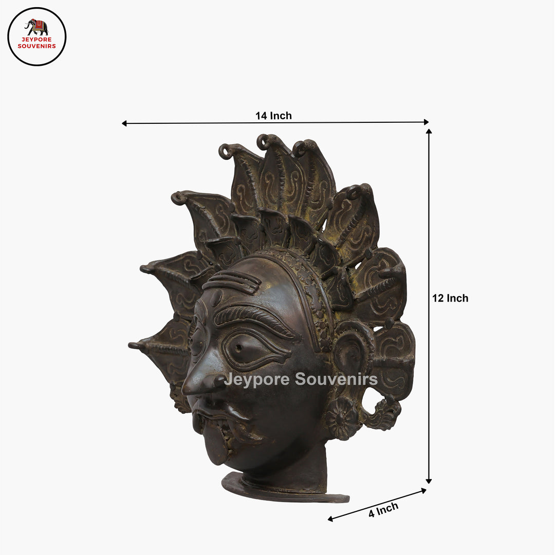 Traditional South Indian Brass Bhuta Mask – Tulu Nadu Ritual Art