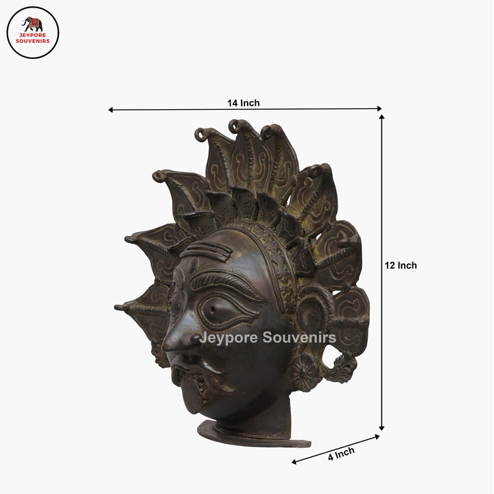Traditional South Indian Brass Bhuta Mask – Tulu Nadu Ritual Art