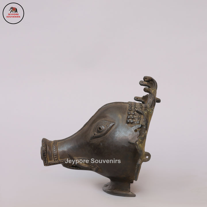 Traditional Wild Boar Spirit Panjurli Muga Bhuta Mask