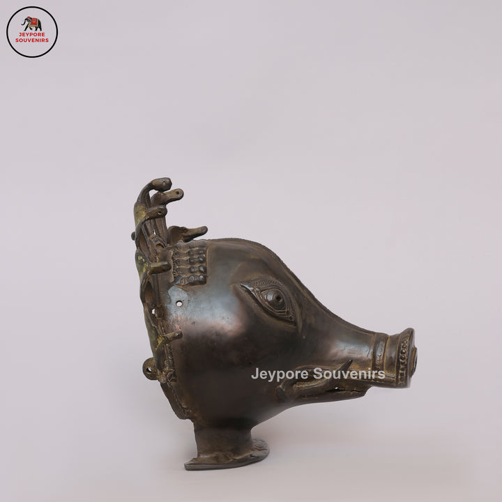 Traditional Wild Boar Spirit Panjurli Muga Bhuta Mask