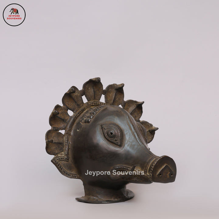 Traditional Wild Boar Spirit Panjurli Muga Bhuta Mask