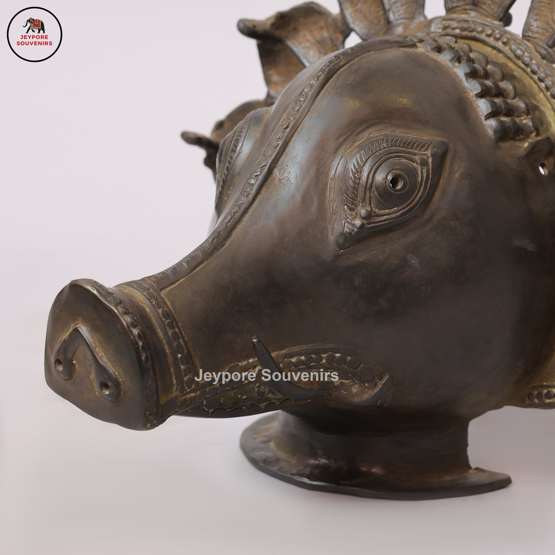 Traditional Wild Boar Spirit Panjurli Muga Bhuta Mask