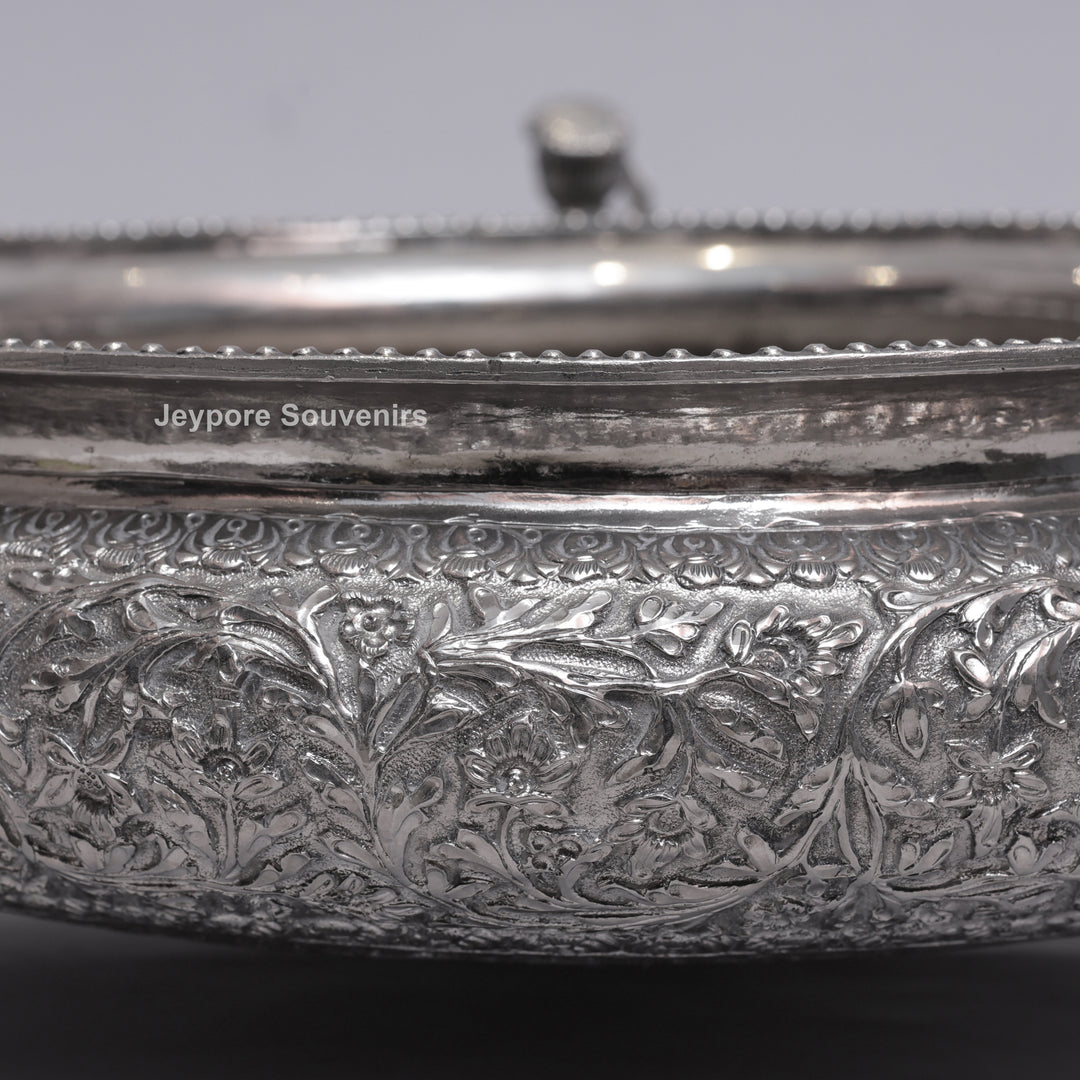Antique Silver Finish Elephant Royal Serving Bowl