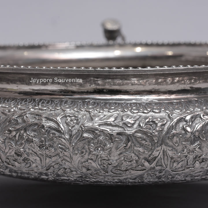 Antique Silver Finish Elephant Royal Serving Bowl